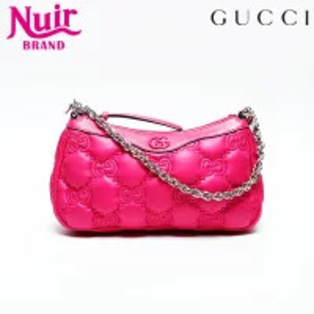 Gucci GG Matelasse Chain Shoulder Bag Pink